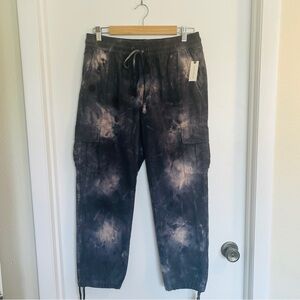 Anthropologie/Sanctuary Navy and Gray Tie-Die Cargo Pants, M‎